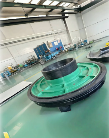 Duramic throatbush on shop-floor test stand