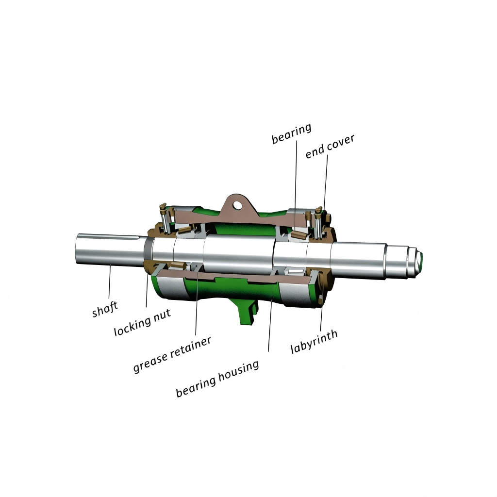 Bearing assembly (power end) — section view