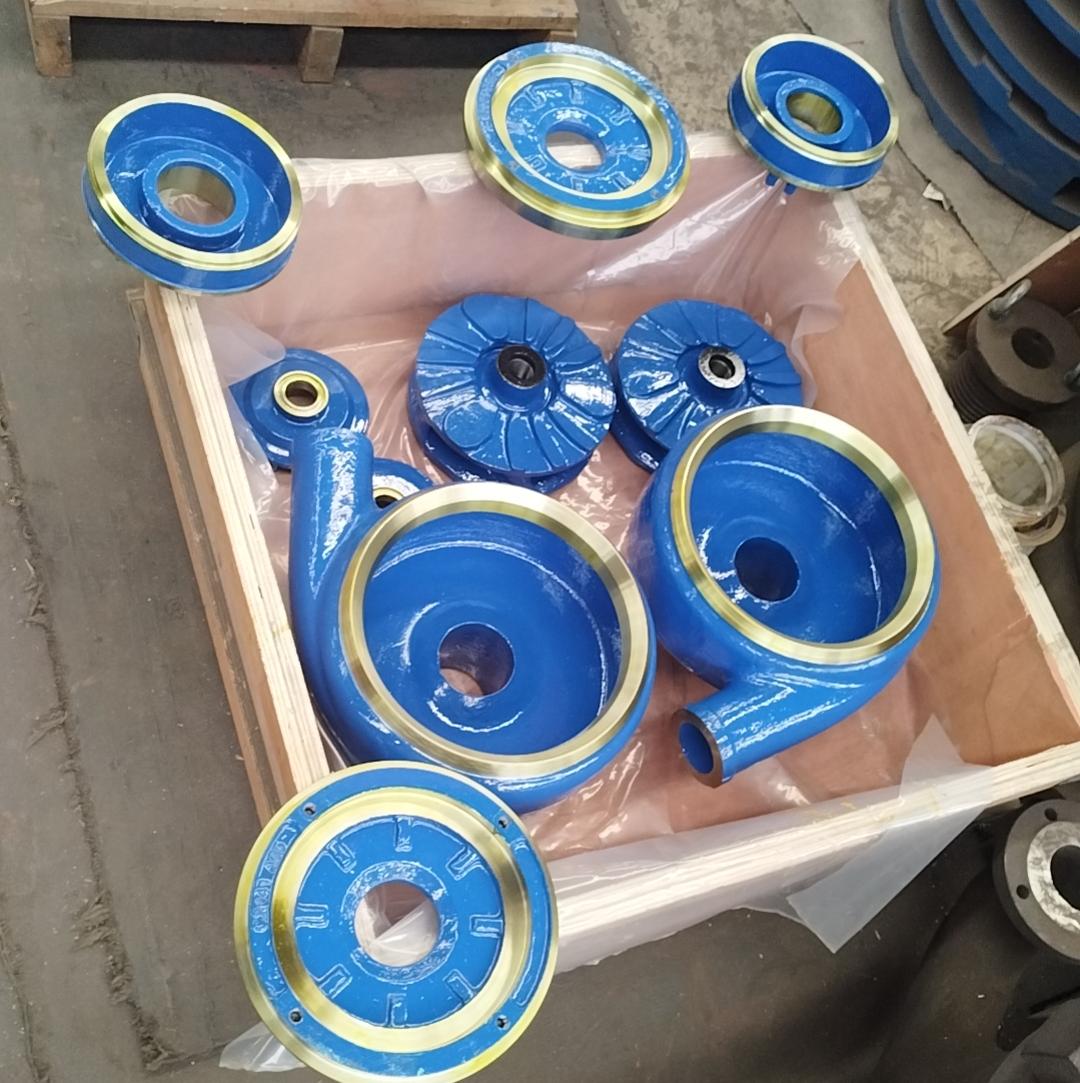 Volute liners packed in export crate